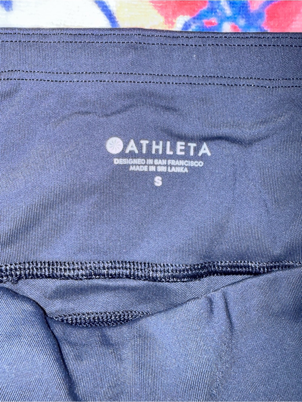 Athleta High Rise Navy Blue 7/8 Leggings | Size Small|  Side Pockets